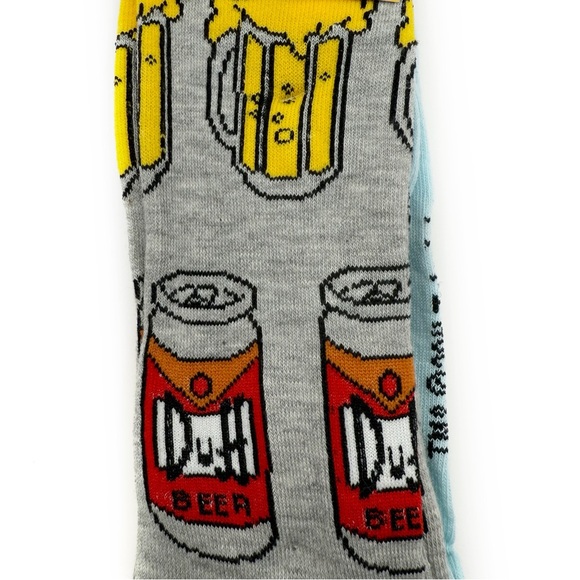 The Simpsons Crew Socks Mens Womens Homer Simpson Duff Beer Fun Gift 2 Pairs - Picture 7 of 8